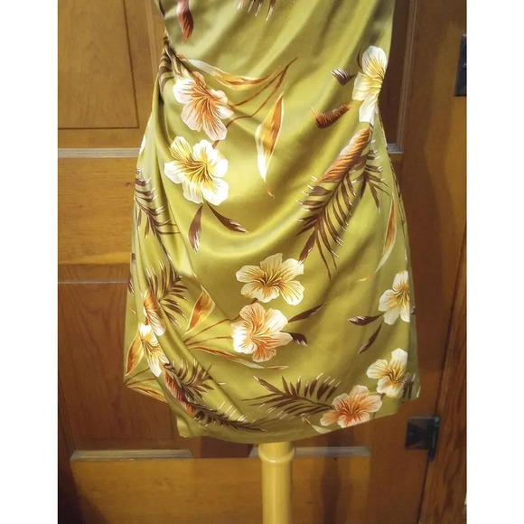 Revolve LPA Pinched Wrap Dress in Lush Tropics Green- Size XXS Mini Dress - Picture 5 of 7